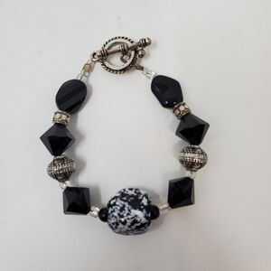 Black Beaded Bracelet